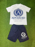 White / Navy Crest Set